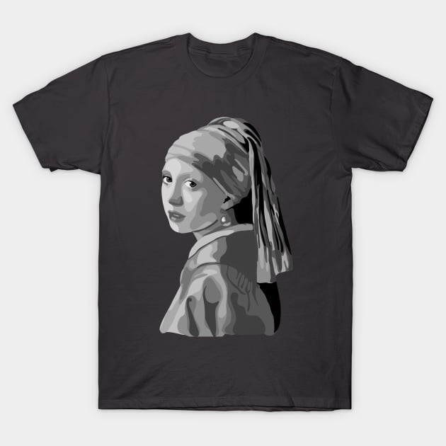 Copy of Girl With A Pearl Earring T-Shirt by Slightly Unhinged